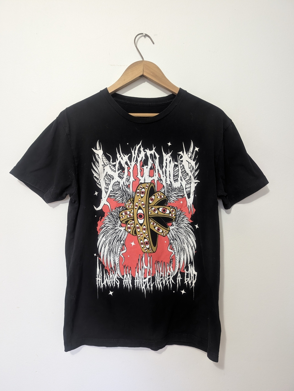 Boy Genius "Angel" Graphic Tee with Red & Gold Winged Emblem